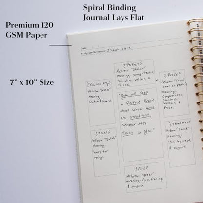 Verse Mapping Journal for Women – Guided Bible Journal & Bible Study Journal, Spiral Bound Linen Hardcover, 40 Guided Scripture Studies for Prayer & Reflection