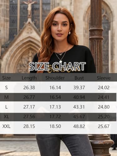 Eatbook Christian Sweatshirts for Women Jesus Long Sleeve Pullover Tops - color: Black-god, size: Large