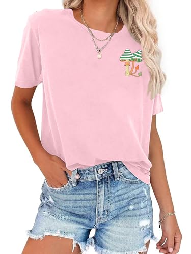 Womens Christian Shirts Funny Bible Verse Graphic T-Shirts Religious Faith Inspirational Short Sleeve Tee Tops - color: Pink1, size: Small