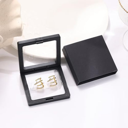 18K Gold Plated Hoop Earrings for Women, NICKEL-FREE & HYPOALLERGENIC, Timeless Jewelry Gift - color: gold-J