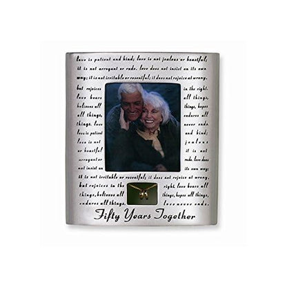 Roman Giftware Inc., Wedding & Anniversary, 7" H 50TH Anniversary Frame,Religious, Inspirational, Durable (1x6x7)