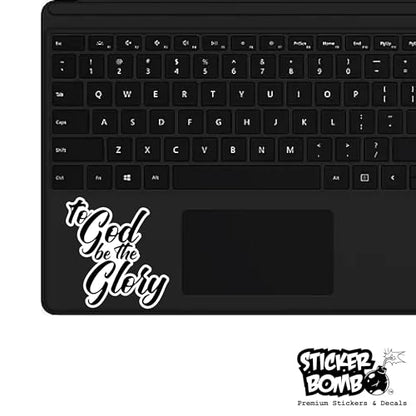 to God Be The Glory Prayer and Praise Decal - Sticker Bomb Vinyl Decal for Car Truck, Computer, Anywhere! Premium 6 Year Outdoor Vinyl (Black, 1)