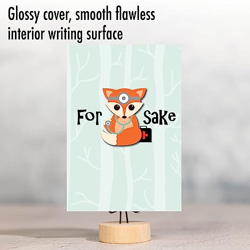NobleWorks - Funny Get Well Greeting Card with 5 x 7 Inch Envelope (1 Card) For Fox Sake C4676GWG - style: For Fox Sake