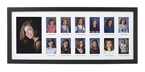 Pearhead School Years Graduation Frame, K-12 Photo Collage Photo Frame - color: K-12 Frame, size: 2.5X3.5