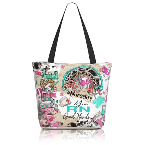 Christian Tote Bags for Women Bible Bags for Women Religious Gifts Bible Church Bag Reusable Grocery Shopping Bag - color: Nurse