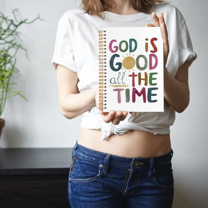 Christian Spiral Notebook Journal 5.5x8.3 Inch, God Is Good Bible Verse Notebooks for Note Taking, Prayer Scripture Journal for Woman, God Is Good Bible Hardcover Notebook - color: God is Good all THE TIME