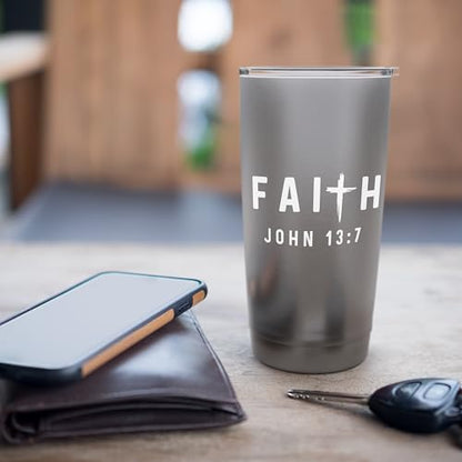 John 13:7 13 7 Faith God Jesus Christian Do Not Understand Stainless Steel Insulated Tumbler - color: Brushed Steel