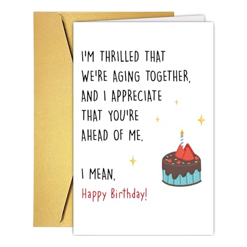 Funny Birthday Card for Husband From Wife, Humorous Birthday Card Gift for Boyfriend From Girlfriend, Unique Happy Birthday Cards for Husband Boyfriend Fiance Partner Men Him - color: #4