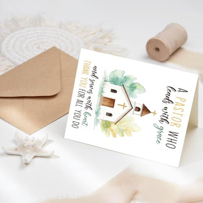 Pastor Appreciation Card, Thank You Pastor Card from Church Family - color: BK-144