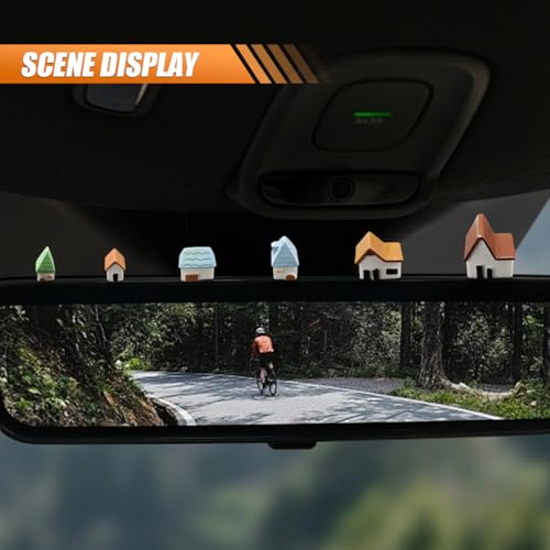 Craedli 6PCS Mini Resin House Car Dashboard Decorations, Village Ornaments - size: 6PCS
