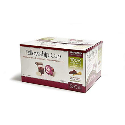 Broadman Pre-filled Communion Fellowship Cup Juice and Wafer Set, 500 Count - size: 500 Count (Pack of 1)