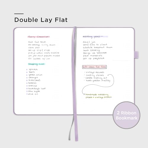 &And Per Se Dotted Journal Notebook, A5 Hardcover Aesthetic Dotted Notebook – 160 Pages 100gsm Thick Dot Grid Paper, 3 Sticker Sheets – Gift-Ready Journaling Kit for Women (Lavender) - color: l.Lavender with Pattern, style: Dotted with Pattern
