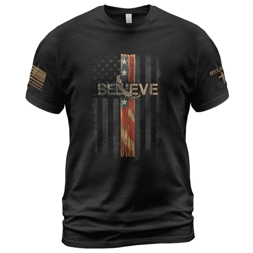 Faith Over Fear Shirt Men, Christian Shirts for Men - color: Ds13-black, size: 4X-Large