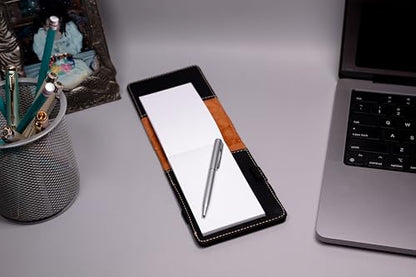 LaserGram Mini Padfolio with Notepad and Pen, Christian Cross, Personalized Engraving Included (Black with Gold) - color: Black With Gold