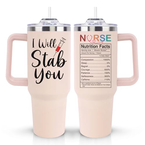 LHSCVUFASC Nurse Gifts for Women, Nurses 40oz Tumbler Gift for Female Practitioner Nurse, Funny Nurses Week Gifts Coffee Cup, Appreciation Nursing Gift for Retirement Birthday Christmas School - color: Nurse