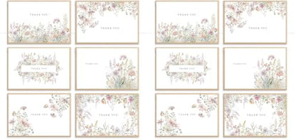 SLAPAFLIFE Floral Thank You Cards with Envelopes,48Pack - 4x6 Inches Thank You Notes with envelope and stickers,baby shower thank you cards,Thank you cards for baby shower,wedding,Birthday (Pack of 2) - size: 4x6 inches (Pack of 2)