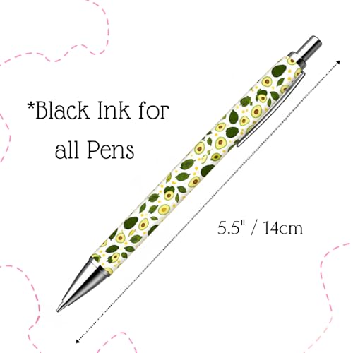 8PC Avocado Pens Ballpoint Writing Pen Bulk Gift Set Cute Avocados Fruits Green Fruit Theme Office School Journal Planner Desk Stationery Supplies Accessories Gifts for Women Men Students Adults - style: Avocado