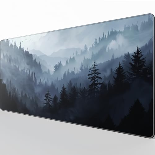 KTRIO Large Gaming Mouse Pad, Desk Mat, 31.5 x 15.7 in, Cloud Forest, XXL - color: Cloud Forest, size: 31.5l X 15.7w Inches
