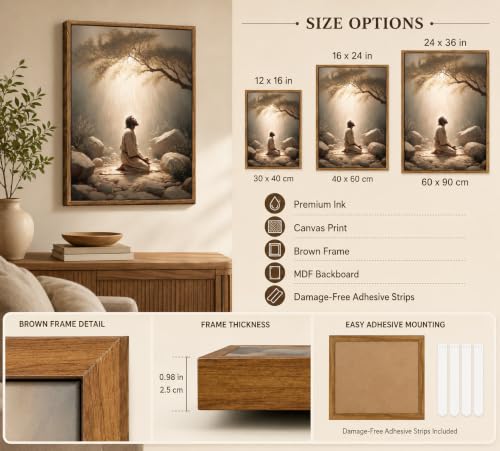 Framed Jesus Prayers Canvas Wall Art, God Divine Mercy Painting, 12x16in - color: Framed Jesus Prayers, size: 12x16in