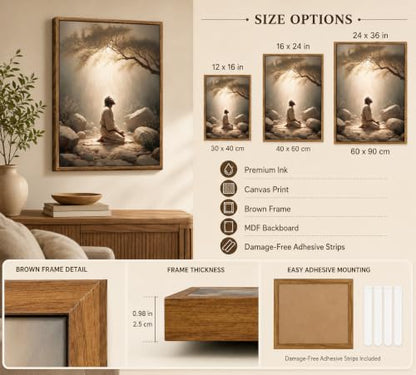 Framed Jesus Prayers Canvas Wall Art, God Divine Mercy Painting, 16x24in - color: Framed Jesus Prayers, size: 16x24in