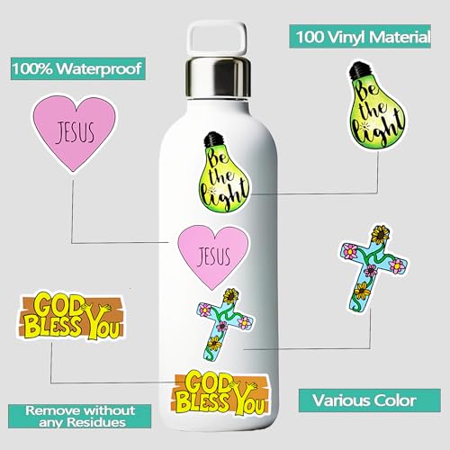 220Pcs Inspirational Christian Bible Verse Jesus Stickers, Christian Gifts - style: assorted style 220pcs