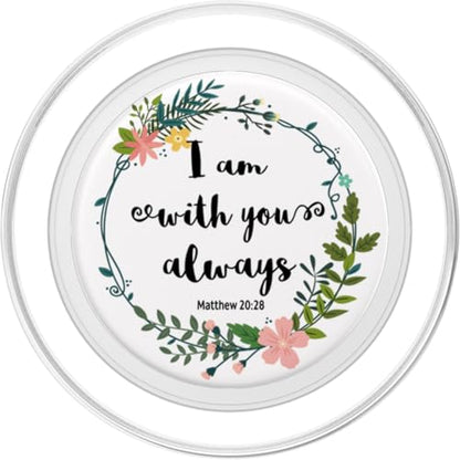 Christian Bible Verse Pop Socket - Matthew God Quotes PopSockets PopGrip: Swappable Grip for Phones & Tablets PopSockets PopGrip for MagSafe - style: Magnetic PopGrip