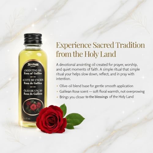 Rose of Galilee Anointing Oil for Prayer & Worship - Biblical Scented Oil for Home Altar & Church - Christian Gift from Holy Land (3.4 fl. oz - 100 ml) - color: 3.4 Fl. Oz - 100 Ml