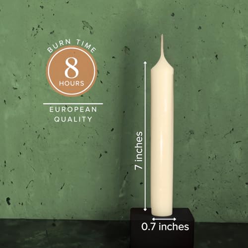 Simply Soson Ivory Household Candles 7 Inch, 45 Pack, Dripless - color: Ivory