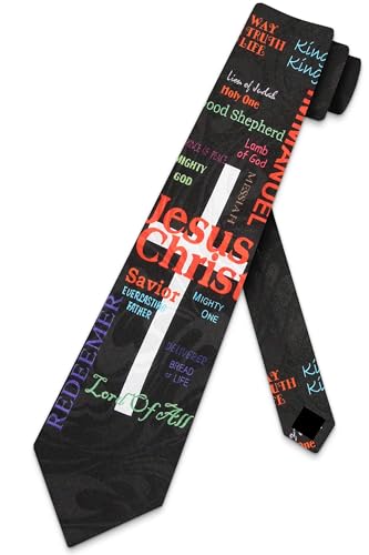 Cross Ties Mens Christian Jesus Christ Neckties Religious Tie for Men