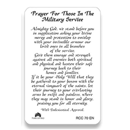 H HOLLY LINES St. Michael The Archangel Prayer Card for Protection for The Military Set of Five Wallet Size