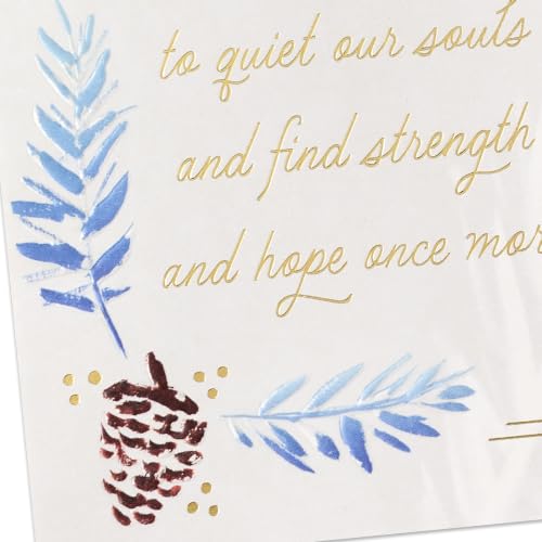 Hallmark Holiday Sympathy Card (May Your Heart Find Comfort) - size: 5 inches x 7.2 inches, style: May Your Heart Find Comfort
