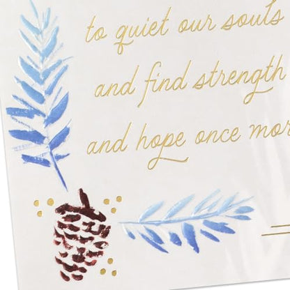 Hallmark Holiday Sympathy Card (May Your Heart Find Comfort) - size: 5 inches x 7.2 inches, style: May Your Heart Find Comfort