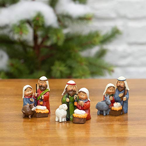 Transpac Imports Resin Holiday Tree Set of 4 Figurine, Green