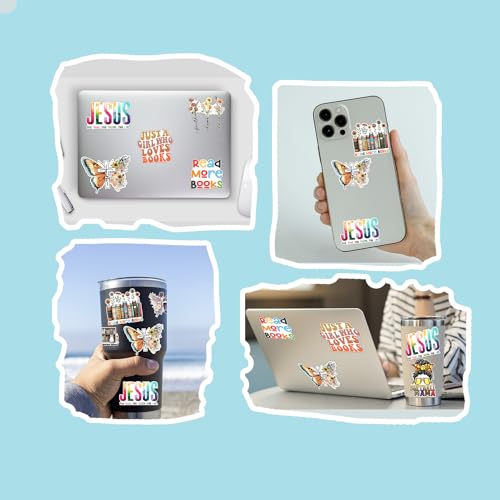 (3pcs) Jesus The Way The Truth The Life Sticker Christian Inspirational Quotes Bible Verse Vinyl Decal Stickers for Water Bottle Laptops Phone Case Car Kindles Hard Hat - 3x2