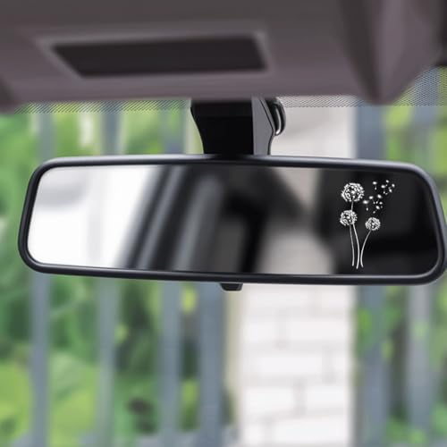 3 Pcs Dandelion Flower Mirror Sticker – Elegant Vinyl Decal for Car, Laptop, Water Bottle, Tumbler, Gift for Nature Lovers, Home Decor, Flower Aesthetic Fans 3in - color: Wildflower
