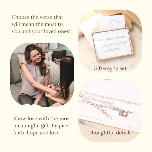 Loved Creations Morse Code Bracelets for Women, Christian Bible Verse Bracelets, Scripture S925 Sterling Silver Inspirational Faith Jewelry, Religious Gifts for Women - color: Hebrews 13:5