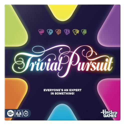 Trivial Pursuit Board Game (2026) | Updated Features, Co-Op and Team Options | Fun Trivia Party Games | 1 to 6 or More Players | 45 Mins. | Ages 13+