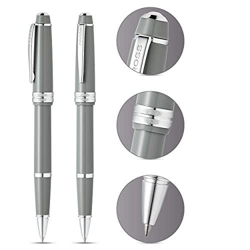 Cross Bailey Light Rollerball Pen, Polished Gray, Medium Point, Black Ink - color: Polished Gray