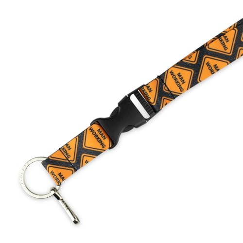Limeloot Lanyard – Soft Neck Lanyard with Quick Release & Key Ring – ID Badge Holder & Keychain Lanyard for Men & Women - color: Man Working