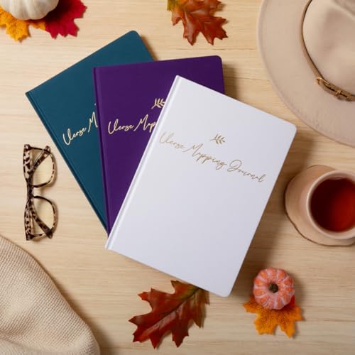 Graceful By Design Linen Bible Verse Mapping Journal - color: Blue Jade