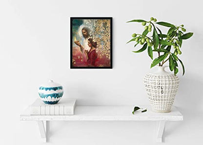 Guiding Light by Annie Henrie Nader, Picture of Jesus, Unframed, 8x10 Print - size: 12"L x 9.5"W
