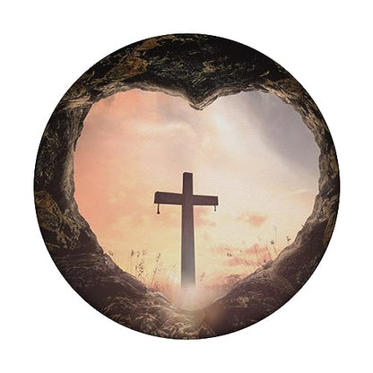 Jesus Christ Cross Sunrise Heaven Heart PopSockets Adhesive PopGrip - style: Adhesive PopGrip