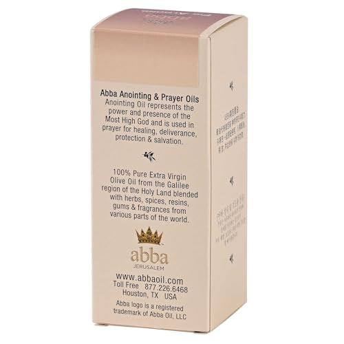 Dicksons Abba Jerusalem Anointing Prayer Oil, Scented Biblical Oil for Prayer, Worship, Home Devotion and Blessing 2 Ounce Favor and Abundance Fig Almond