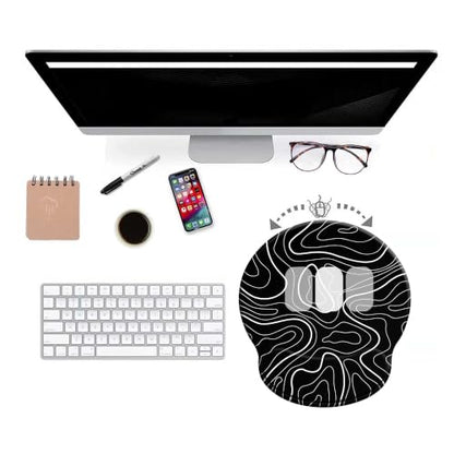 Mouse Pads for Desk, Ergonomic Mouse Pad with Wrist Rest Gaming Mousepad - color: Round-D1