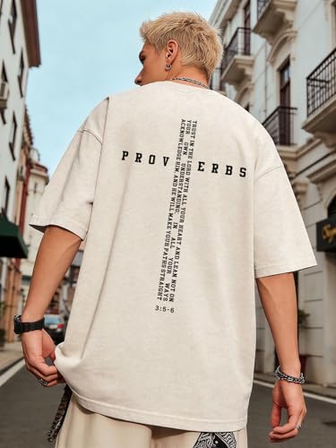 Jesus is King Shirt Christian Shirts for Men Oversized Religious Top - color: Apricot, size: Large