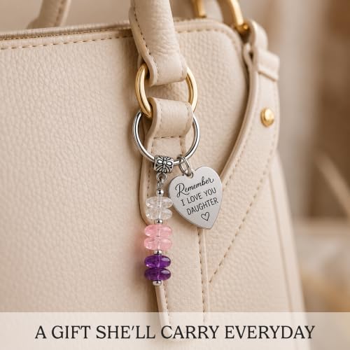 Crystal Keychain Gifts For Women, Friend, Coworker, Daughter, Mom, Faith - color: To My Daughter