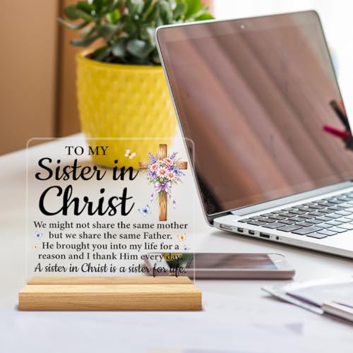 Sister Gifts Acrylic Desk Sign Christian Home Decor - color: M60A01