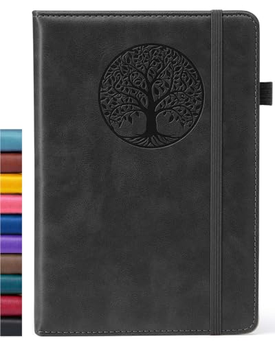 BIYUNRO Leather Journal, Writing Notebook for Women Men - color: Black