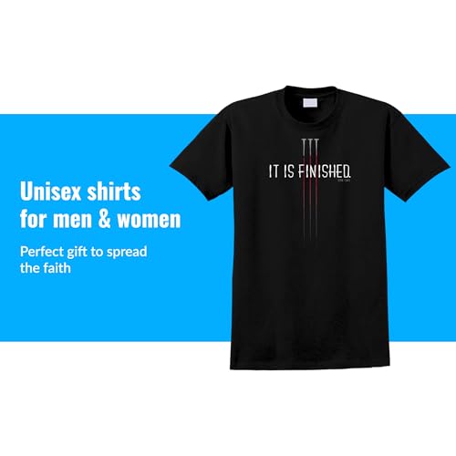 Twice Born Christian Faith Graphic T-Shirt, (It is Finished), Religious, Jesus, Bible Believing Apparel, for Men & Women - size: Medium