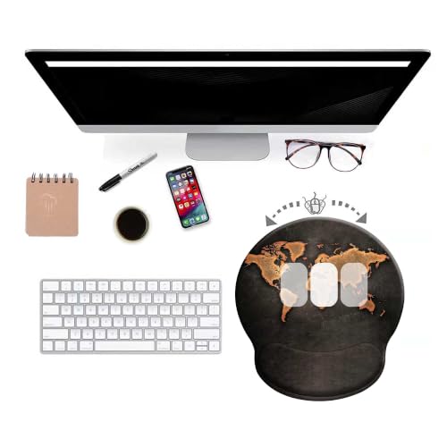 Mouse Pads for Desk, Ergonomic Mouse Pad with Wrist Rest Gaming Mousepad - color: Round-C3
